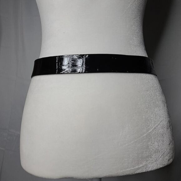 Vintage Morris Moskowitz Black Patent Leather belt - Picture 3 of 16